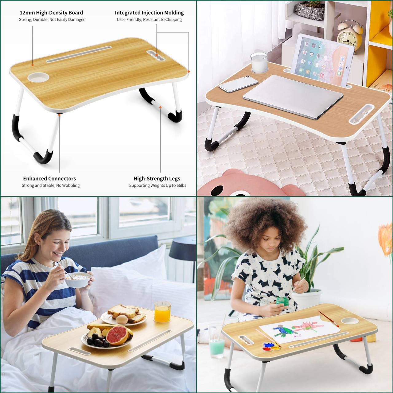 Multipurpose foldable laptop table