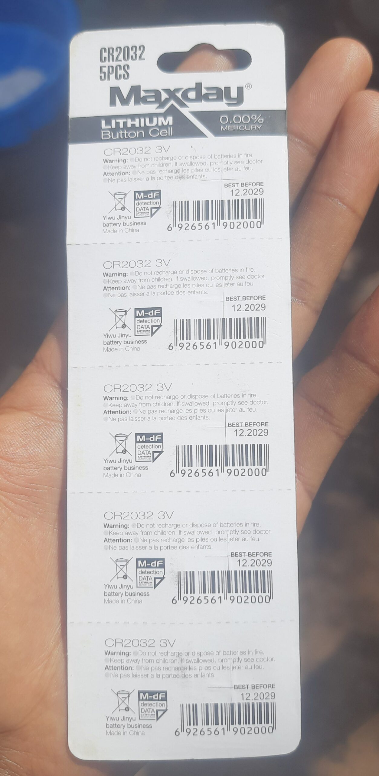 Maxday CR2032 3V Lithium Button Cell Batteries