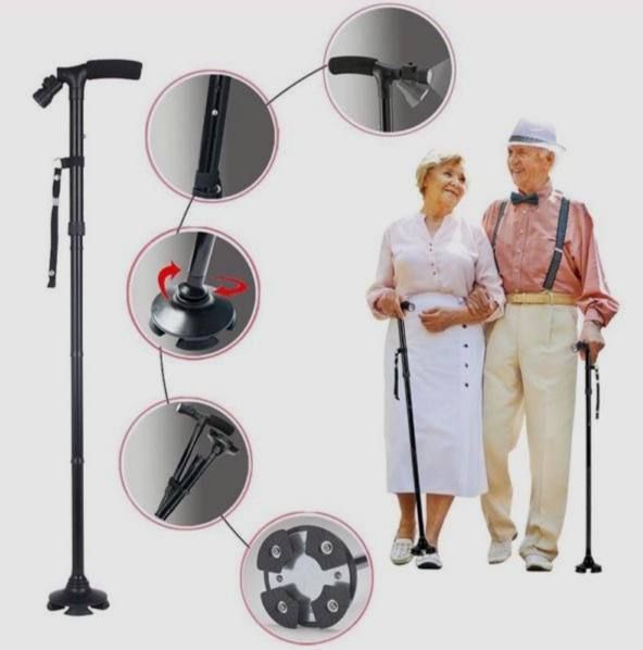 Telescopic almunium elderley crutch