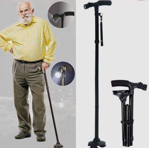 Telescopic almunium elderley crutch
