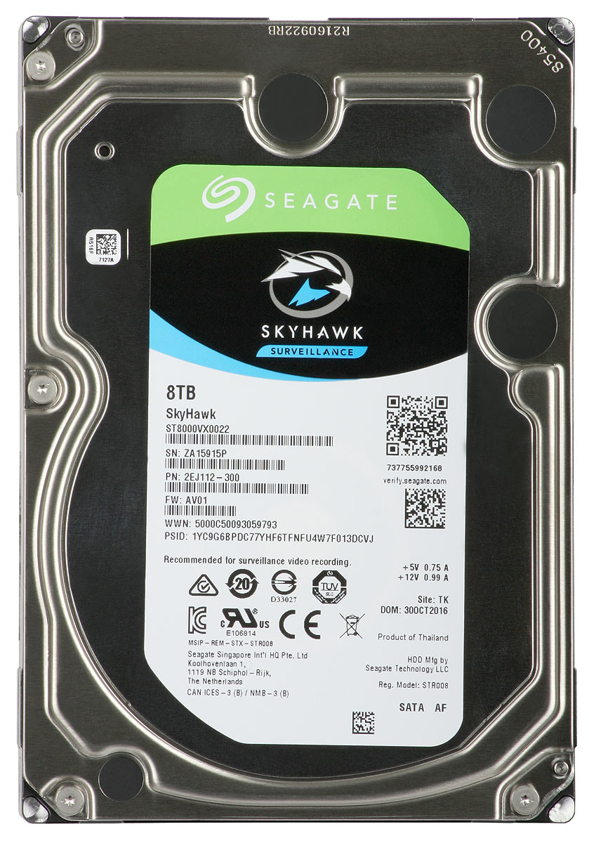 SkyHawk 8TB Surveillance HDD (3.5″, SATA3)