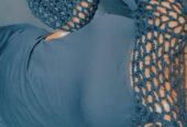 Hollow-out crop sweater
