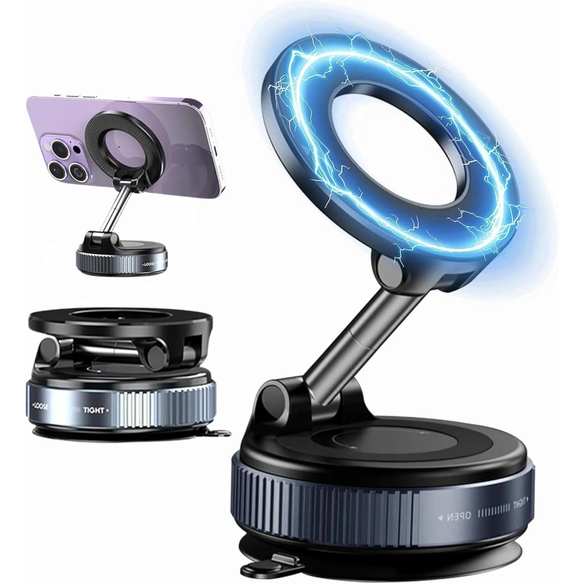 Wireless Charging Vacuum Suction Phone Holder