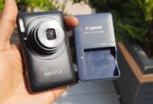 Canon PowerShot SD850 IS Digital ELPH camera featuring a distinctively curved design.