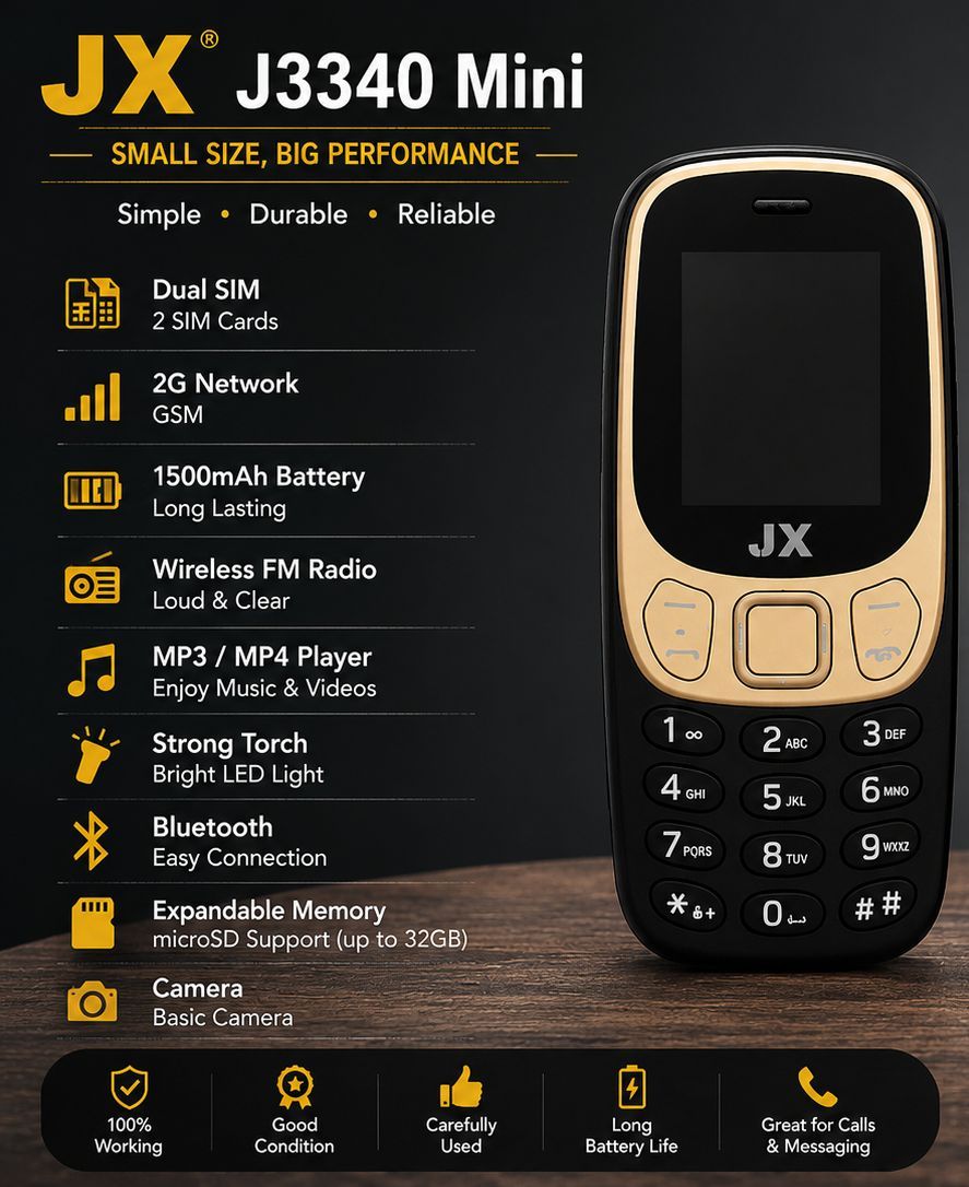 JX J3340 Mini ስልክ